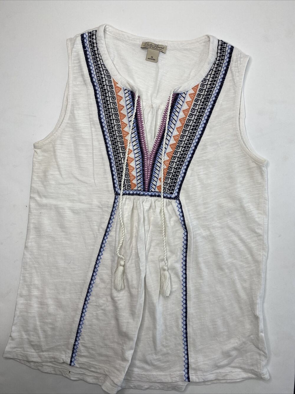 LUCKY BRAND WOMENS SIZE MEDIUM SEXY BOHO CHIC TRIBAL PRINT TANK BLOUSE TOP